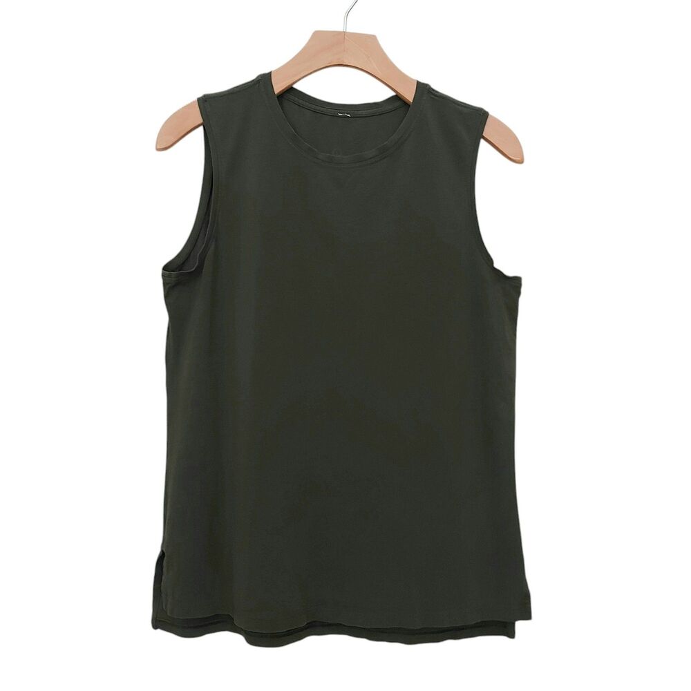 Lululemon T-Shirt Womens Small Green Sleeveless Athleisure Gym Training Yoga